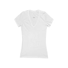 Load image into Gallery viewer, Women&#39;s Jersey Short Sleeve Deep V-Neck Tee