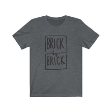 Load image into Gallery viewer, Brick by Brick Unisex Jersey Short Sleeve Tee (Gray)