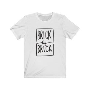 Brick by Brick Unisex Jersey Short Sleeve Tee (Gray)